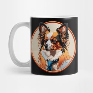 Business Papillon Embroidered Patch Mug